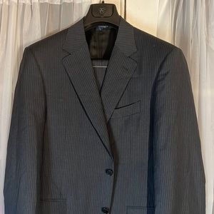 CANALI ERALDDO Wool Pinstripe Men’s 52R Grey Inseam 36”